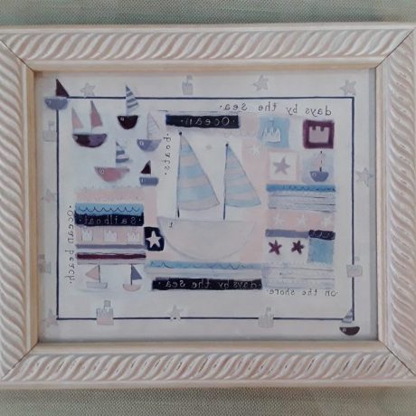 (266) (CK14266) Framed Picture.Days By The Sea.25cm x 30cm.10.00 euros.