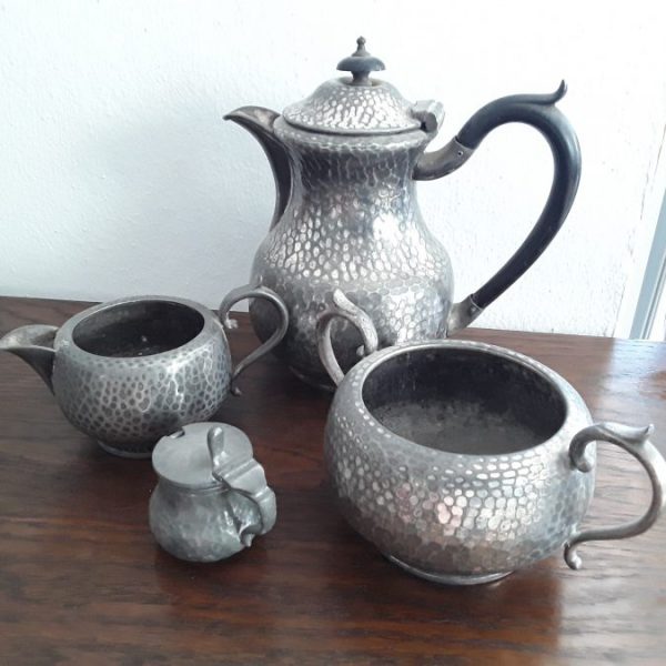 Vintage Pewter Tea Set Casa King