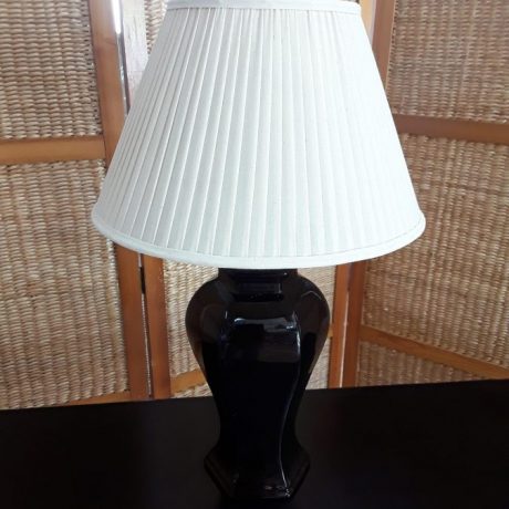 CK09060N Black Glazed Ceramic Table Lamp 57cm High 20 euros