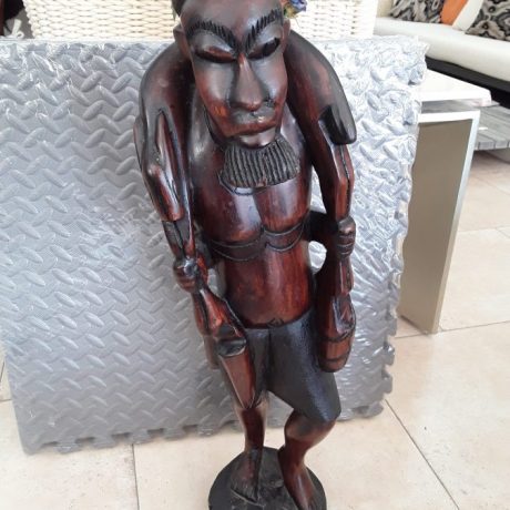 CK11029N Hand Carved Wooden African Sculpture 70cm High 49 euros