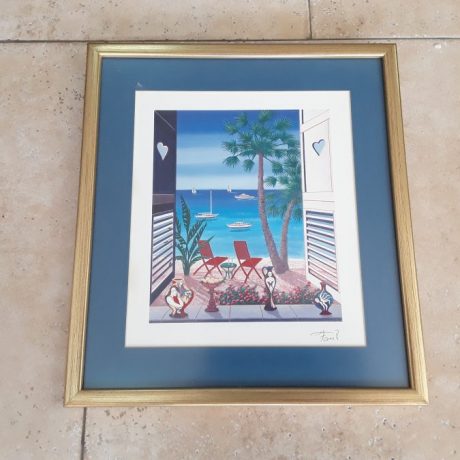 CK20036N Framed Print Volets Caraibes And Certificate By Fanch Ledan 25 euros