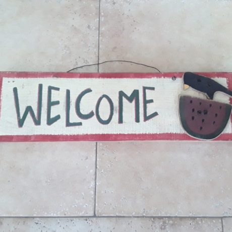 CK13130N Wooden Welcome Wall Plaque 46cmcm x 14cm 12 euros