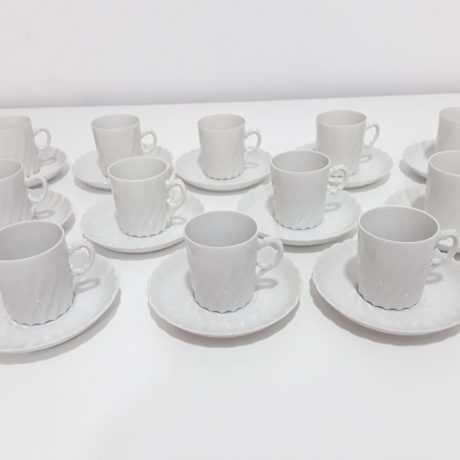 CK07201N Tweleve Matching Porcelain Norwegian Cups And Saucers 20 euros