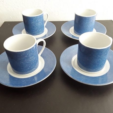 CK07212N Four Matching Coffee Cups And Saucers 5cm Diameter 6cm High 6 euros