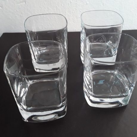 CK11201N Four Matching Etched Whisky Tumblers 8cm High 5 euros