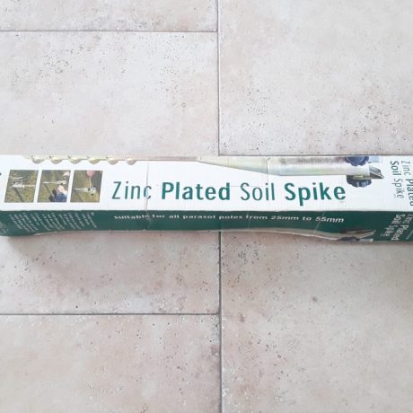 CK23005N NEW Zinc Plated Soil Spike Suitable For All Parasol Poles From 25cm To 55cm 10 euros