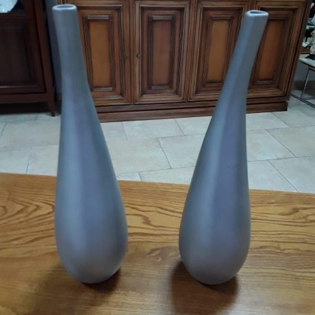CK07054N Two Matching Ceramic Bud Vases 39cm High 16 euros