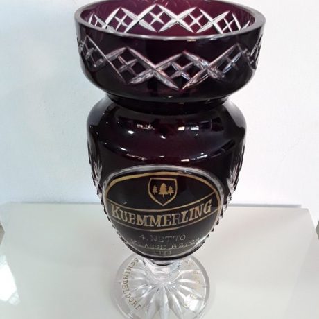 CK11106N Stained Glass Kuemmerling Vase 12cm Diameter 29cm High 20 euros