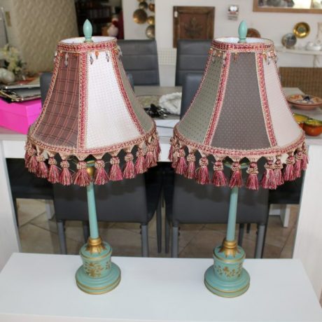 CK09025N Two Matching Ornate Table Lamps 70cm High 70 euros