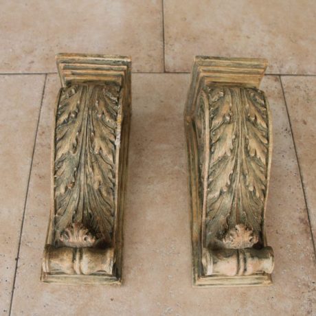 CK13159N Two Matching Ornate Wall Mounted Shelf Supports 12cm Wide 30cm High 20 euros