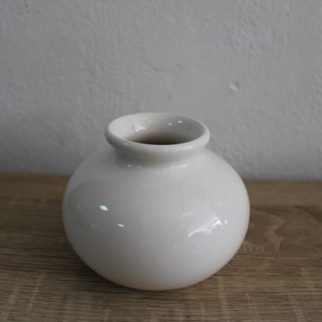 CK07088N Ceramic Glazed Vase 8cm High 11cm Diameter 2 euros
