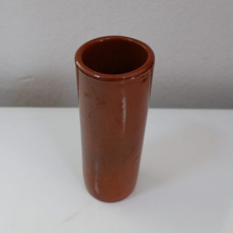 CK07164N Terracotta Glazed Vase 16cm High 7cm Diameter 2 euros