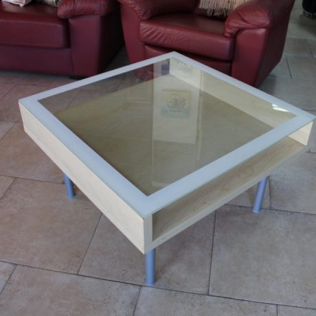 CK17008N Sqaure Glass Top Side Table 75cm x 75cm 45cm High 39 euros