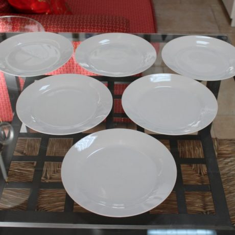 CK06028N Six Matching Ceramic Dinner Plates 23cm Diameter 4 euro