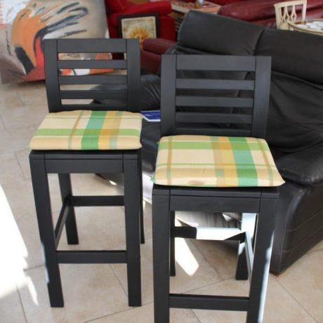 CK17006N Two Matching Wooden Stools Seat Hieght 75cm 60 euros