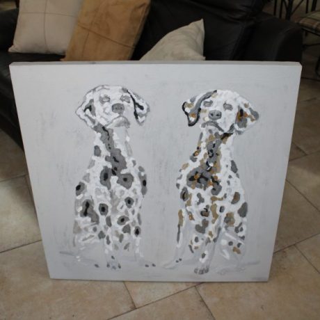 CK14052N Canvas Artwork Two Dogs 80cm x 80cm 30 euros
