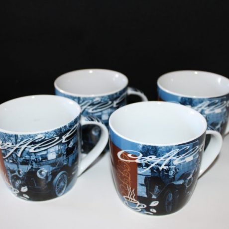 CK07030N Four Matching Fine Porcelain Coffee Cups 8cm High 9cm Diameter 5 euros