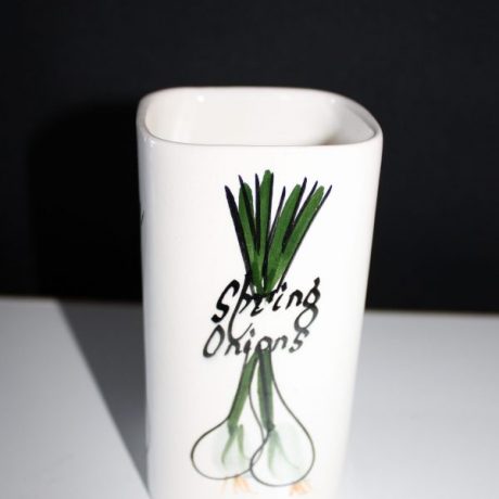 CK07091N Spring Onions Ceramic Beaker 7cm x 7cm 12cm High 2 euros