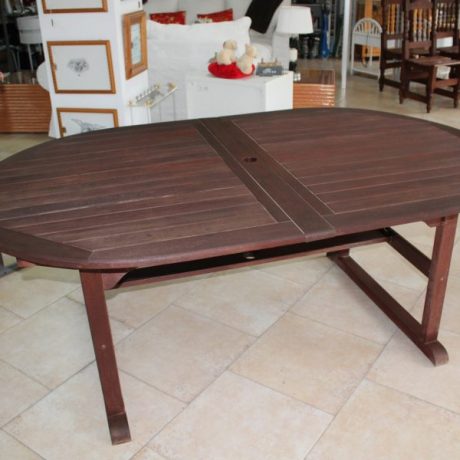 CK23002N Extendable Oval Wooden Patio Table 118cm Wide 192cm Long Opened 260cm Long 149 euros