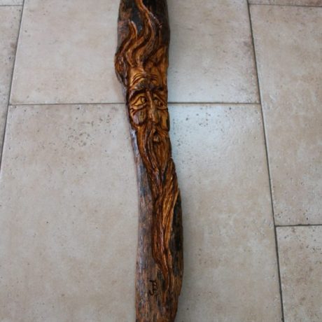 CK21035N Hand Carved Wooden Wall Art By JB 65cm Long 16 euros