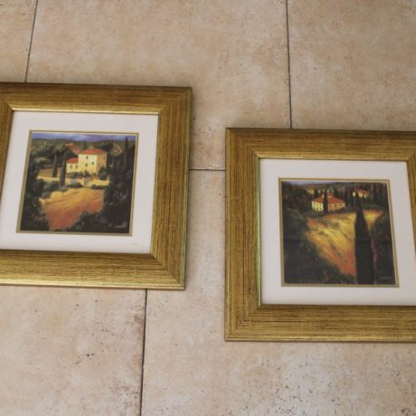 CK14056N Two Matching Wooden Framed Prints 34cm x 34cm 18 euros