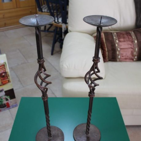 CK13086N Two Matching Wrought Iron Candle Stick Holders55cm High 16 euros