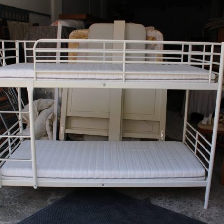CK02017N Metal Framed Bunk Beds Two Matching Mattresses 90cm x 200cm Washable Covers 149 euros