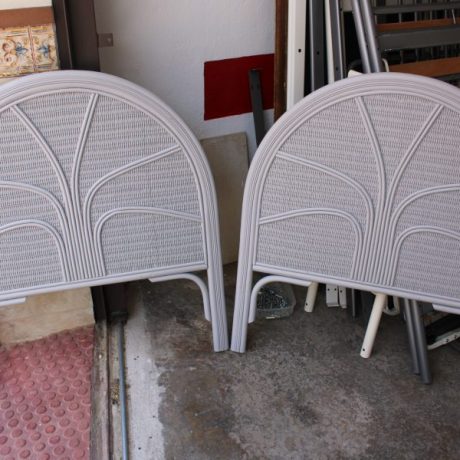 CK02018N Two Matching Bamboo Framed Headboards 95cm Wide 109cm High 48 euros