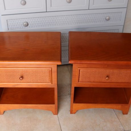 CK04042N Two Matching One Drawer Wooden Bedside Cabinets 52cm High 50cm Wide 40cm Deep 60 euros