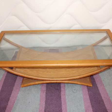 CK17022ST Wooden Glass Top Coffee Table 40cm High 127cm Long 83cm Wide 59 euros