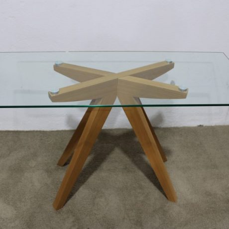 CK17035N Wooden Framed Glass Top Console Table 75cm High 120cm Long 50cm Deep 69 euros