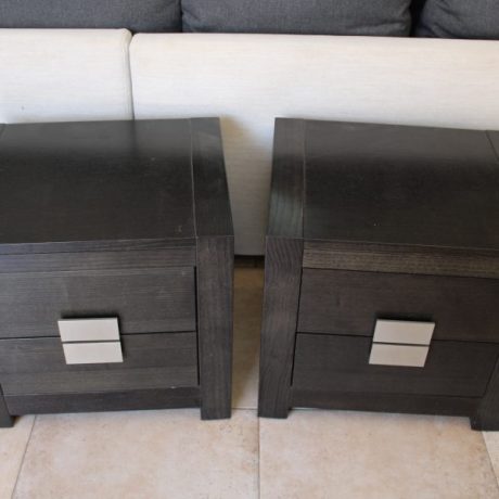 CK04041N Two Matching Two Drawer Wooden Bedside Cabinets 46cm High 50cm Wide 40cm Deep 60 euros