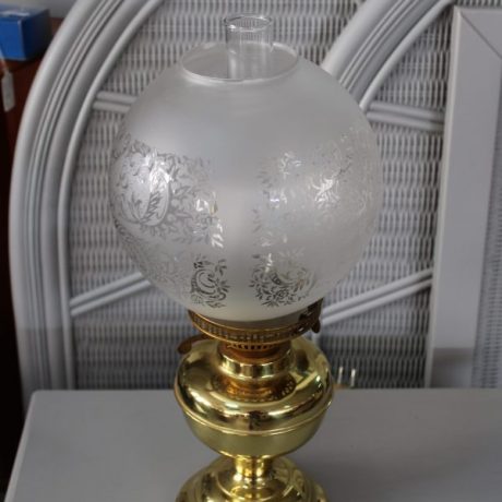 CK09129N Vintage Metal Base Glass Globe Table Lamp 43cm High 18 euros