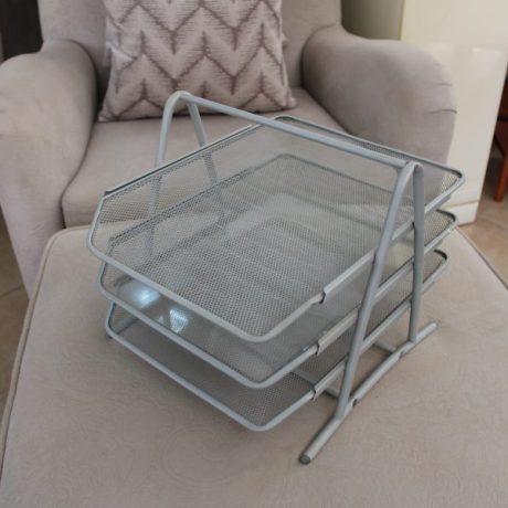 CK13007N Three Tier Metal Framed Filing Rack 27cm Wide 33cm Deep 6 euros