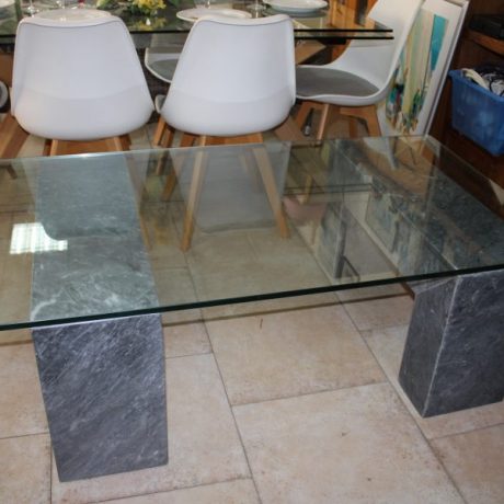 CK17005N Marble Base Glass Top Coffee Table 46cm High 140cm Long 80cm Wide 125 euros