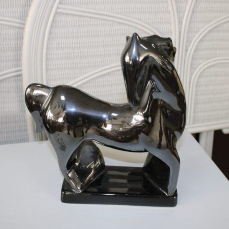 CK24034N Ceramic Glazed Hores Staute 30cm High 24cm Long 26 euros