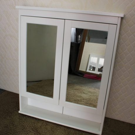 CK04046N Mirrored Doors Wooden Bathroom Cabinet 98cm Long 83cm Wide 16cm Deep 89 euros