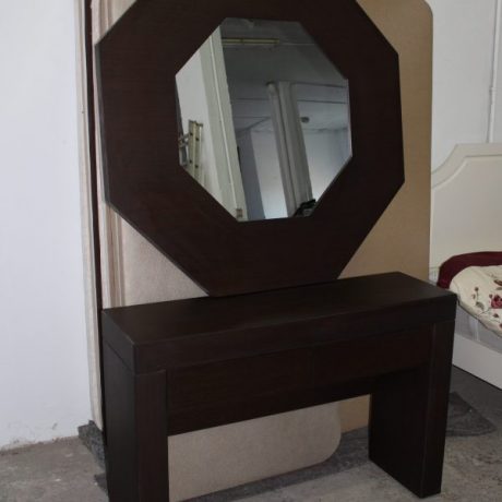 CK10047N Wooden Two Drawer Console Table 120cm Long 35cm Deep 82cm High Matching Octagon Wooden Wall Mirror 120cm x 120cm 199 eurod