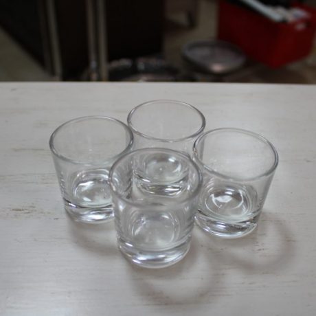 CK11121N Four Matching Shot Glasses 5cm Diameter 5cm High 2 euros