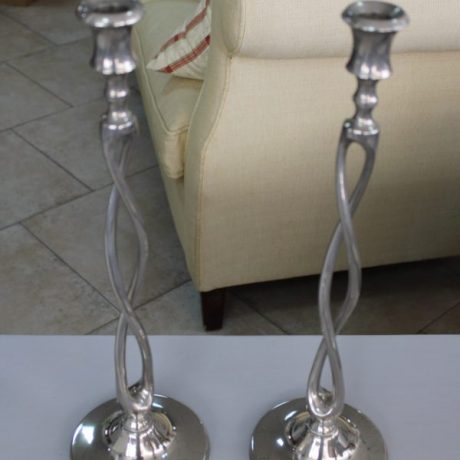 CK13220N Two Matching Metal Candelabras 44cm High 26 euros