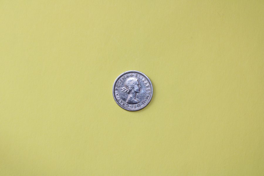 7 CK33225H 1954 Six Pence Coin Great Britain Tudor Rose Shamrock Thistle Leek Floral 4 euros