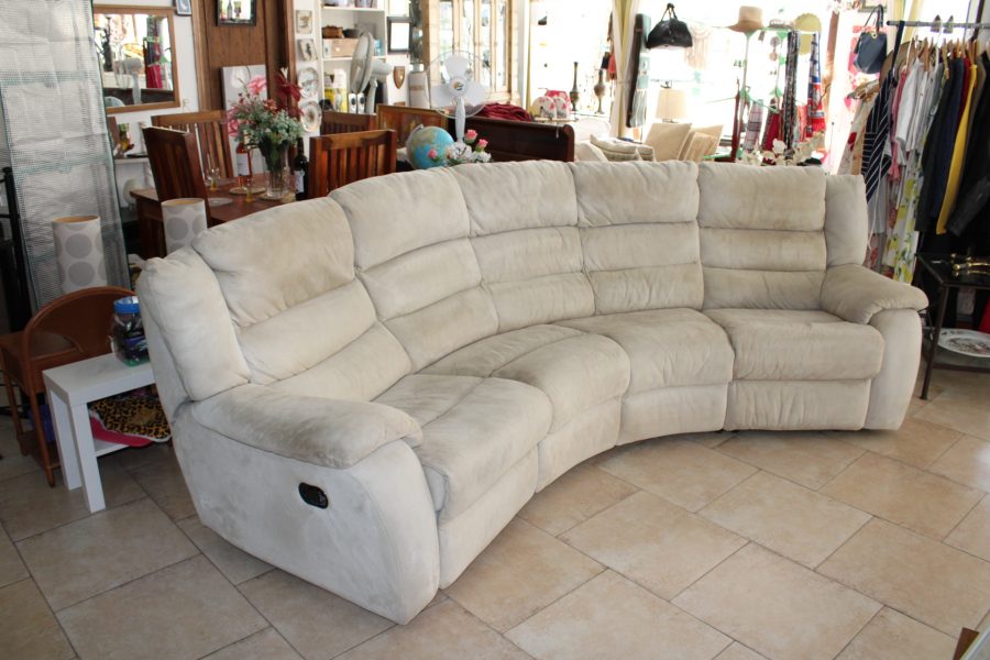 CK15011N Four Seater Sofa Double Independent Reclining End Seats Soft Textured Fabric 399 euros