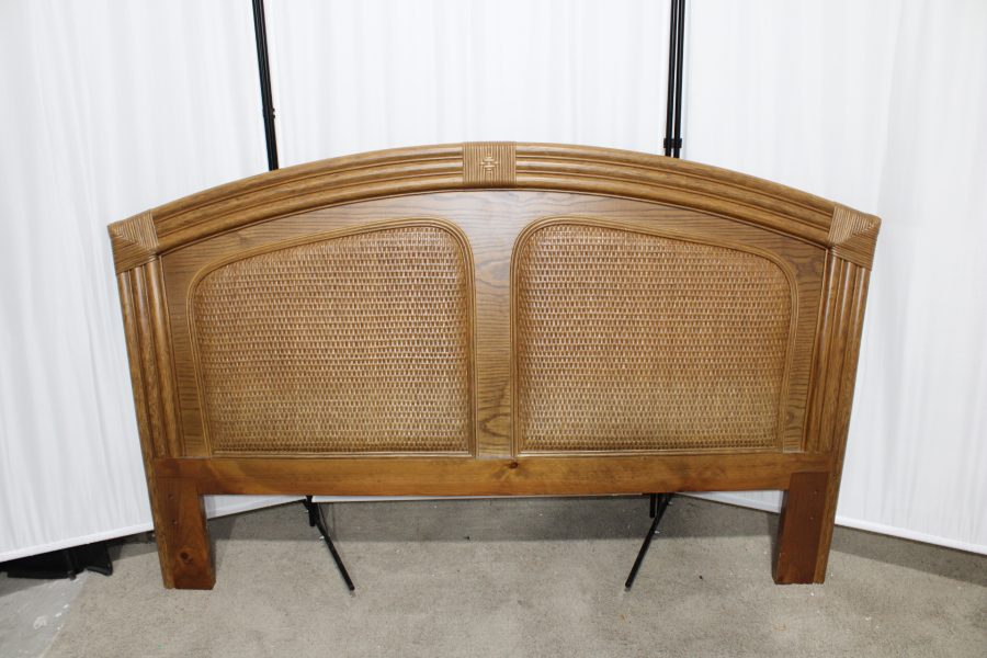CK02011ST Bamboo Framed Rattan Inlay Headboard 103cm High 165cm Long 49 euros